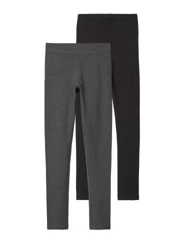 name it 2er-Pack Leggings in Dark Grey Melange