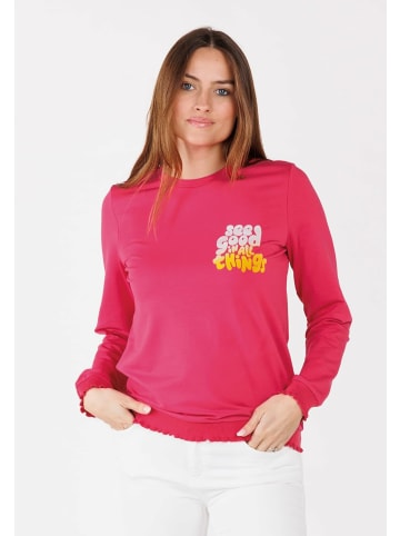 KEY LARGO Rundhalspullover für Damen in rot