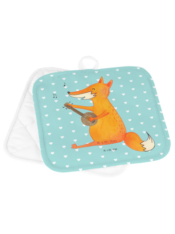 Mr. & Mrs. Panda Topflappen Fuchs Gitarre ohne Spruch in Türkis Pastell