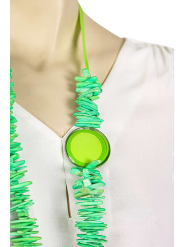 collezione alessandro Lange Kette " Mira " in grün