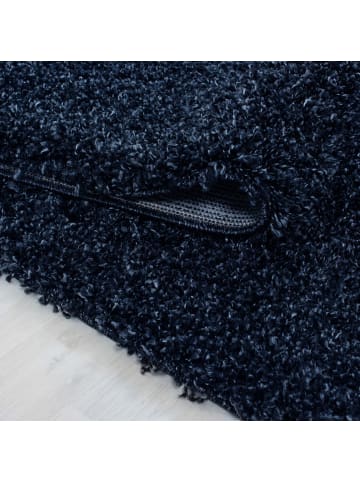 Teppich Boss Hochflor Teppich Lux Marineblau