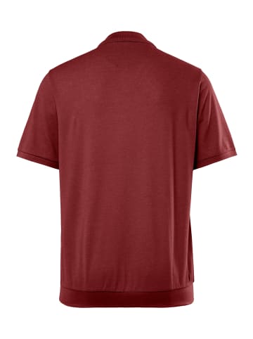 Men Plus Poloshirt in kupfer braun