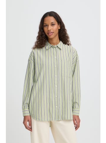 ICHI Langarm IHFLUCA Loose fit in GREEN STRIPE