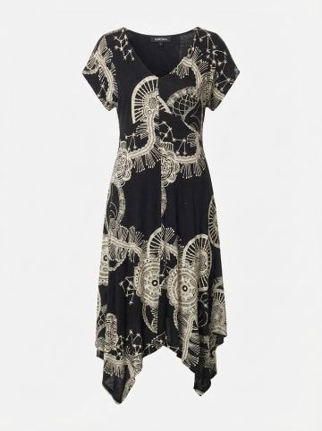 KOROSHI Kurz bedrucktes Damenkleidung in Schwarz
