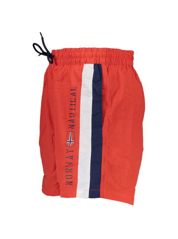 NORWAY 1963 Rote Polyamid-Badeshorts