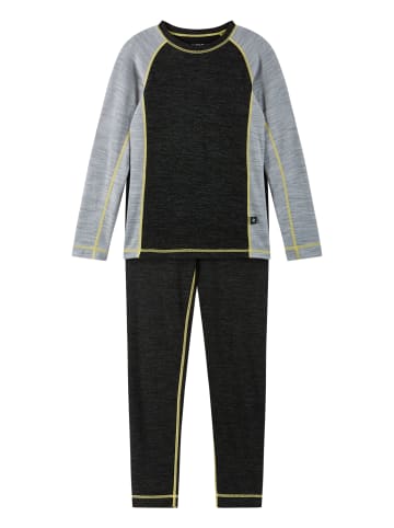 Reima Wolle-Basisschicht-Set " Taitoa " in Black melange