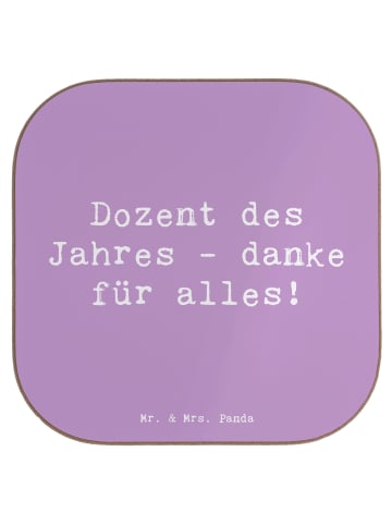 Mr. & Mrs. Panda Coaster Spruch Dozent des Jahres mit Spruch in Lavendeltraum