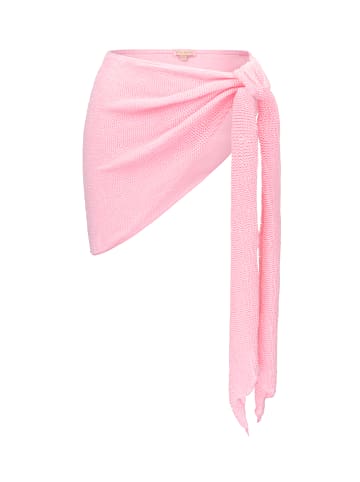 Moda Minx Sarong Scrunch Short Ruffle in Baby Pink