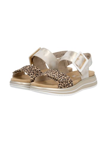 remonte Ledersandalen mit Keilabsatz Mehrfarbig