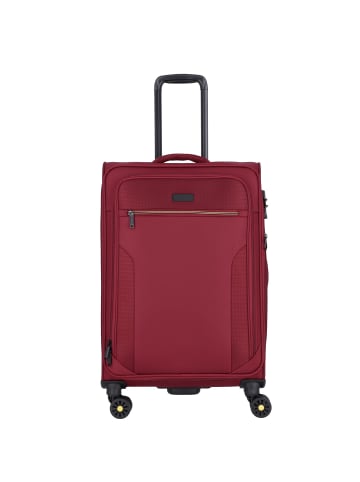 D&N Travel Line 9704 4 Rollen Trolley M 68 cm mit Dehnfalte dark red