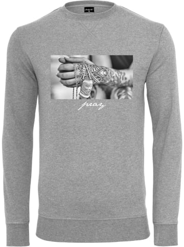 Mister Tee Pullover "Pray 2.0 Crewneck" in Grau