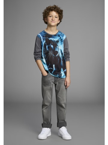 Kidsworld Straight-Jeans in grau denim washed