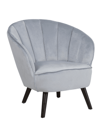 Beliani Sessel DALA in Grau/Braun - (W) 52 x (H) 76 x (L) 77 cm