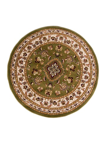 KADIMA DESIGN Orientteppich Bordüre floral klassischer Wohnzimmer-Teppich in Grün