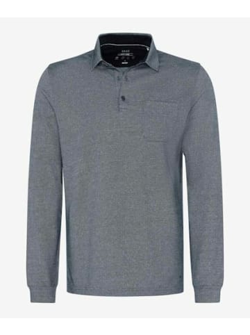 BRAX  Knopfleisten Langarmshirt für Herren in blau