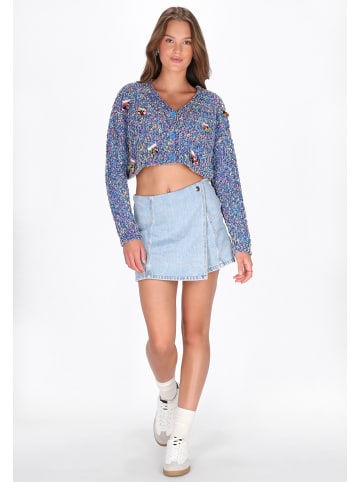 myMo Cardigan in blue multicolor