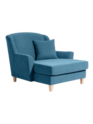 others SESSEL XXL Karil Bezug Veloursstoff Buche natur / petrol