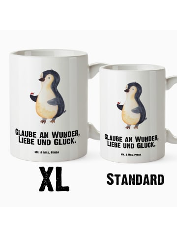 Mr. & Mrs. Panda Tasse Pinguin Marienkäfer mit Spruch in Weiß