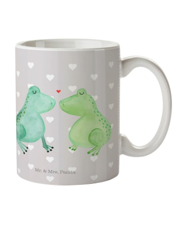 Mr. & Mrs. Panda Haferl Frosch Liebe ohne Spruch in Grau Pastell