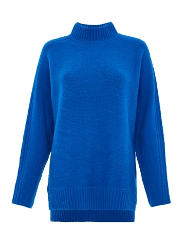 Threadbare Strickpullover THB Brick Multi Striped Roll Neck Jumper in Blau