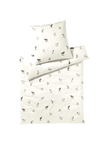 Elegante Bettwäsche Donkey offwhite in offwhite