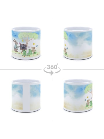 Mr. & Mrs. Panda Blumentopf Ostern Hasenschule ohne Spruch in Weiß