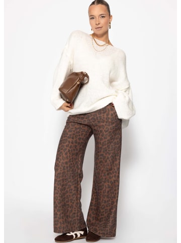 SASSYCLASSY Oversize-Pullover mit Rundhalsausschnitt in Weiß