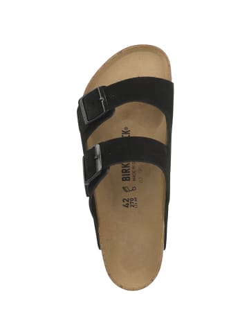 Birkenstock Sandale Arizona Veloursleder normal in schwarz