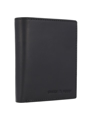 Greenburry Pure Black Geldbörse RFID Schutz Leder 10.5 cm black