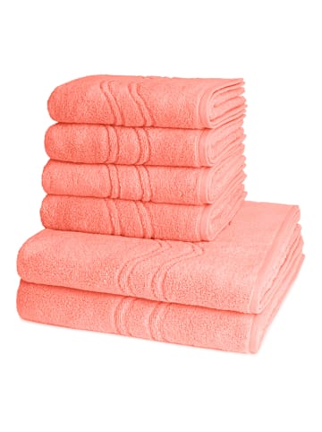 Ross 4 X Handtuch 2 X Duschtuch - im Set Cashmere feeling in Peach Pink