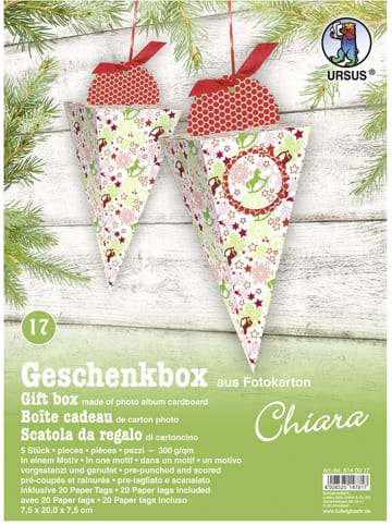 Buntpapierfabrik Ludwig Bähr Geschenkbox Chiara 7,5x20x7,5cm Packung mit 5 Stück Motiv: 17