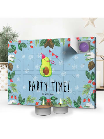 Mr. & Mrs. Panda Adventskalender Avocado Party Zeit mit Spruch in Eisblau