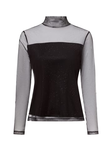 comma Langarmshirt in schwarz