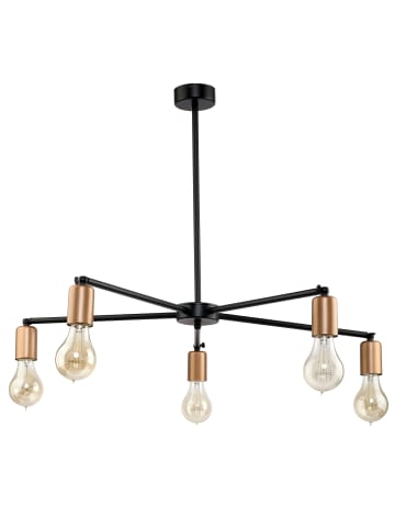 Licht-Erlebnisse Deckenlampe Ø 70 x (H)76 cm in Schwarz KupferSchwarz Kupfer