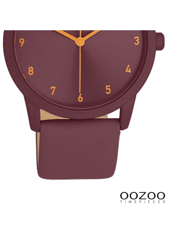 Oozoo Analog-Armbanduhr Timepieces lila, bordeauxrot mittel (ca. 38mm)
