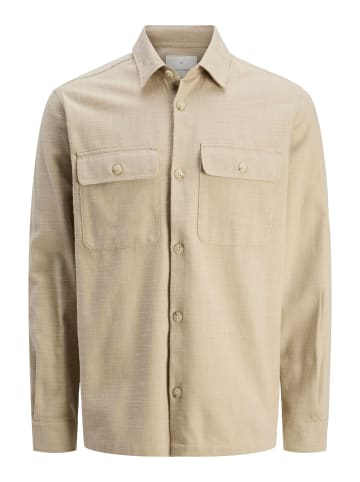 JACK & JONES PLUS Overshirt in White Pepper