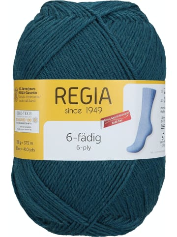 Regia Handstrickgarne 6-fädig Uni, 150g in Petrol