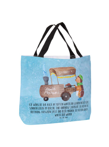 Mr. & Mrs. Panda Badetasche Igel Maronen mit Spruch in Eisblau