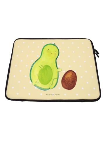Mr. & Mrs. Panda Notebook Tasche Avocado Kern rollt ohne Spruch in Gelb Pastell