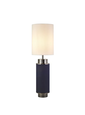 Licht-Erlebnisse Tischlampe (B)22 x (L)22 x (H)72 cm in Blau Weiß Nickel
