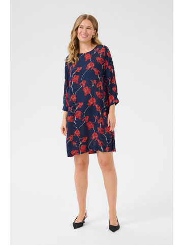 Kaffe Kleid BPcarla Regular fit in Midnight / Red Flowers