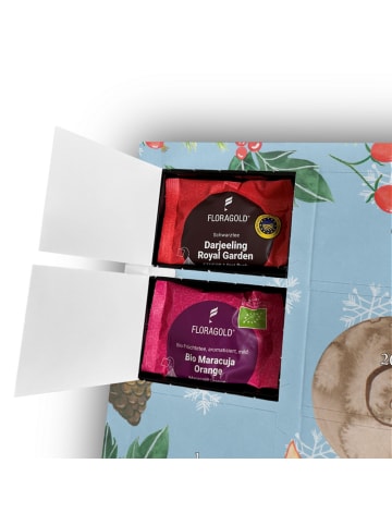 Mr. & Mrs. Panda Adventskalender Schnecken Liebe mit Spruch in Eisblau