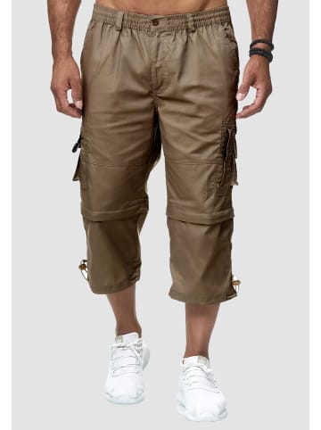 LMC Cargo Shorts Zip Hose 3/4 Schlupfhose Verstellbare Beinlänge in Hellbraun