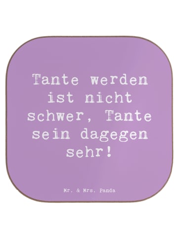 Mr. & Mrs. Panda Design Untersetzer Spruch Tolle Tante mit Spruch in Lavendeltraum