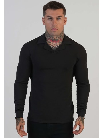 SikSilk Langarmpolo Revere Polo in Black