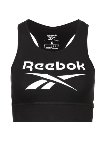 Reebok Sport-BH Identity in schwarz / weiß