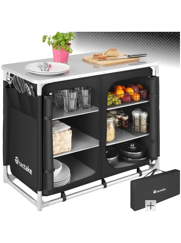 tectake Camping-Klapptisch, Maße: 97 x 47,5 x 78 cm, lässt sich falten