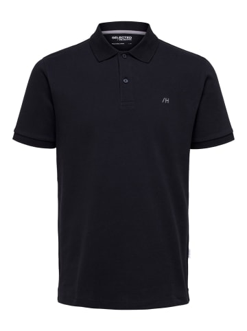 SELECTED HOMME Poloshirt SLHDANTE in Schwarz