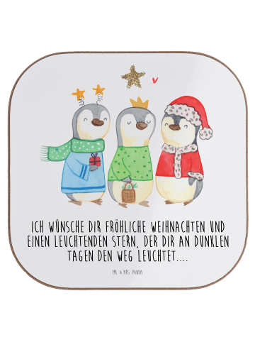 Mr. & Mrs. Panda Untersetzer Winterzeit Heilige drei Könige mit ... in Weiß