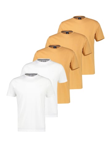 Lerros T-Shirt Basic in Gelb / weiß